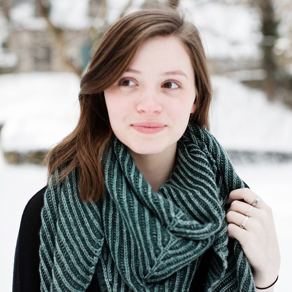 Snowy Pines Shawl by The Blue Mouse x Featherfin Yarn